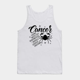 Cancer Zodiac Sign Positive Personality Traits Tank Top